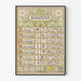 Vægkalender August 1900 vintage stil Art Nouveau