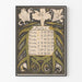 Vægkalenderplakat juli 1896 i Art Nouveau-stil