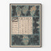 Vintage kalenderplakat oktober 1896 med vinranke dekoration