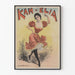 Vintage plakat af Kam-Elia danserinde i rød kjole