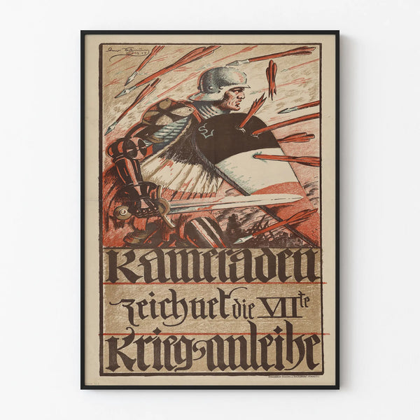 Tysk militærpropagandaplakat fra 1917 - Dekorativ historisk plakat