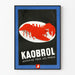 Vintage plakat Kaobrol - Vægdekoration med rød hummer