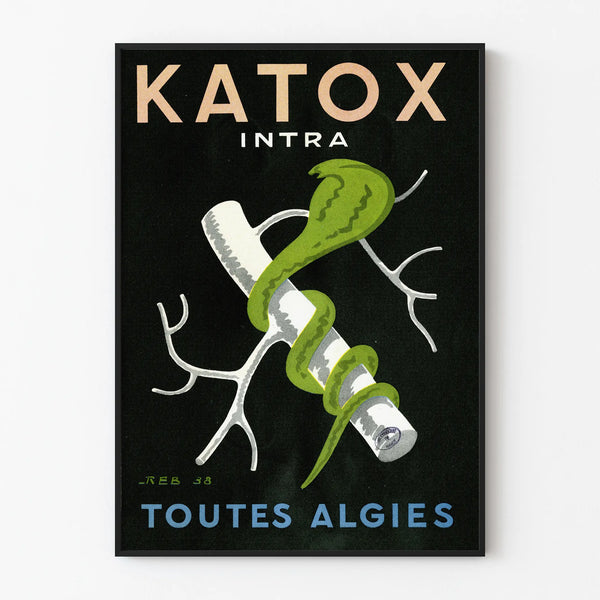 Vintage reklameplakat Katox tang Intra