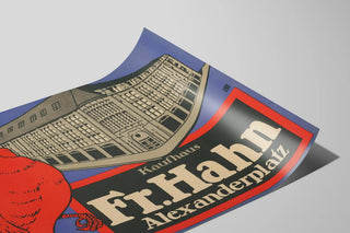 Plakat Kaufhaus Fr. Hahn Alexanderplatz - Vintage vægdekoration — visning af kunstværket