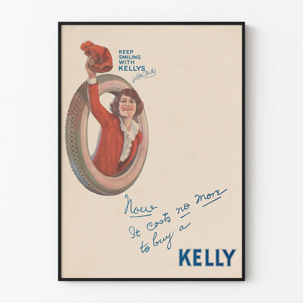 Vintage reklameplakat Kellys til vægdekoration