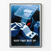 Vintage plakat 'Keep That Rest Up' industriel kunst og arbejdssikkerhed