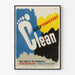 Vintage plakat Keep Your Feet Clean - Retro vægdekoration