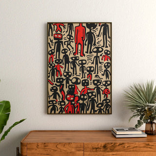 Pop Art-plakat - Abstrakte figurer