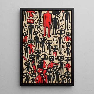 Pop Art-plakat - Abstrakte figurer