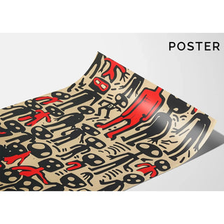 Pop Art-plakat - Abstrakte figurer