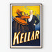 Vintage plakat Kellar, vægdekoration med magi og illusion