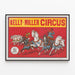 Plakat vintage Kelly-Miller Circus - Vægdekoration Cirkus — indrammet kunstværk på væggen