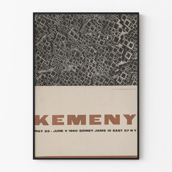 Kemeny udstillingsplakat 1960 - Vintage vægdekoration