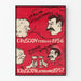 Politisk plakat Khrushjev og Stalin 1956-1957