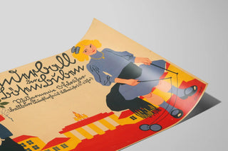 Plakat vintage dekorativ Kinderball med børn i tidsmæssig påklædning — visning af kunstværket