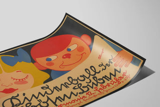 Plakat vintage Kinderball med stiliserede børn til vægdekoration — visning af kunstværket