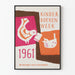 Vintage plakat Kinderboekenweek 1961 til børneindretning vægdekoration