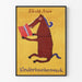 Vintage plakat Kinderboekenweek 1958 til vægdekoration for børn