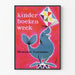 Plakat til børnebøgeuge med sæl og farverigt drage