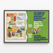 Plakat vintage Kinderboekenweek - Uge for ungdomslitteratur — indrammet kunstværk på væggen