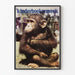 Vintage plakat for Kinderboekenweek med siddende abe-baby