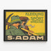 Plakat Vintage Sport- og rejsebeklædning S. Adam — indrammet kunstværk på væggen