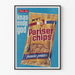Vintage plakat Pariser Chips - Retro vægdekoration snack