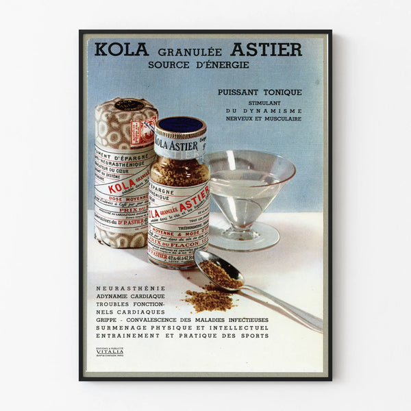 Vintage plakat for Astier Granulée energikilde med reklame for kolasødet