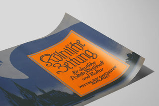 Plakat Vintage KölniSChe Zeitung – original vægdekoration — visning af kunstværket