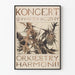 Vintage koncertplakat for symfonisk orkesterharmoni