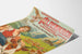 Vintage plakat med kondenseret alpe-mælk, bjerglandskabsdekoration