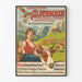 Vintage plakat med kondenseret alpe-mælk, bjerglandskabsdekoration