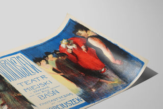 Plakat Teater Kopciuszek - Vintage vægdekoration, eventyrlig fortælling — visning af kunstværket