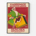 Vintage plakat med kostume, gammel Münich, vægdekoration