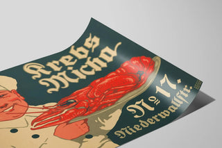 Plakat Vintage Krebs Micha N°17 Vægdekoration til køkkenet — visning af kunstværket