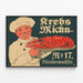 Plakat Vintage Krebs Micha N°17 Vægdekoration til køkkenet — indrammet kunstværk på væggen