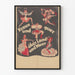 Vintage folkelige danseres dekorative plakat