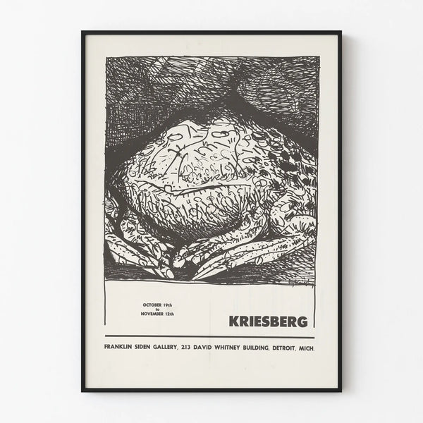 Kriesberg kunstplakat med krabillustration - Vintage vægdekoration