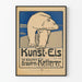 Vintage plakat Isbjørn Kunst-Eis til vægdekoration
