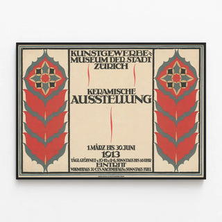 Plakat Vintage Keramikudstilling Zürich 1913 Vægdekoration — indrammet kunstværk på væggen