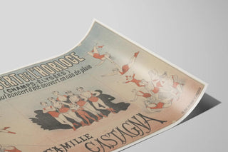 Plakat vintage La Famille Castagna – Retro vægdekoration Cirque — visning af kunstværket