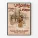 Vintage plakat af La Bohème af G. Puccini til vægdekoration