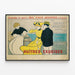 Plakat vintage Huîtres Exquises La Caisse Simon — indrammet kunstværk på væggen