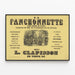 Plakat vintage La Fanchonnette – Opéra comique og musikpartitur — indrammet kunstværk på væggen