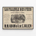 Plakat vintage af ballet La Filleule des Fées i 3 akter — indrammet kunstværk på væggen