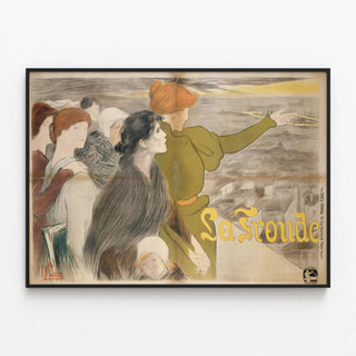 Plakat La Fronde – Vintage feminin vægdekoration — indrammet kunstværk på væggen