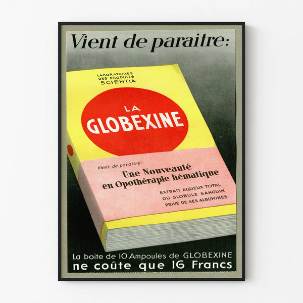 Vintage plakat reklame Globexine - Retro vægdekoration Artem Legrand