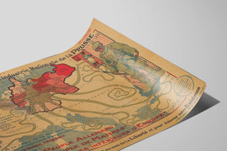 Historisk plakat Krigen er Preussens nationale industri - Vintage vægdekoration — visning af kunstværket
