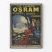 Vintage plakat La Lampe Osram - Klarhed, Holdbarhed, Økonomi