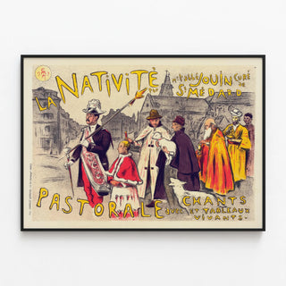 Plakat La Nativité - Vintage vægdekoration Artem Legrand — indrammet kunstværk på væggen